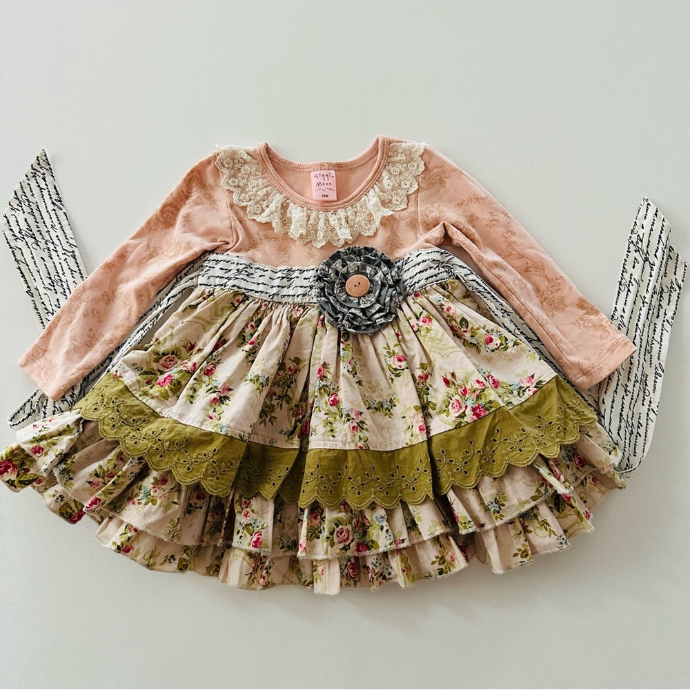 Giggle Moon 24 Months Baby Girl Floral Ruffle Top